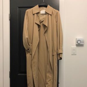 Tan soft and flowy Babaton trench